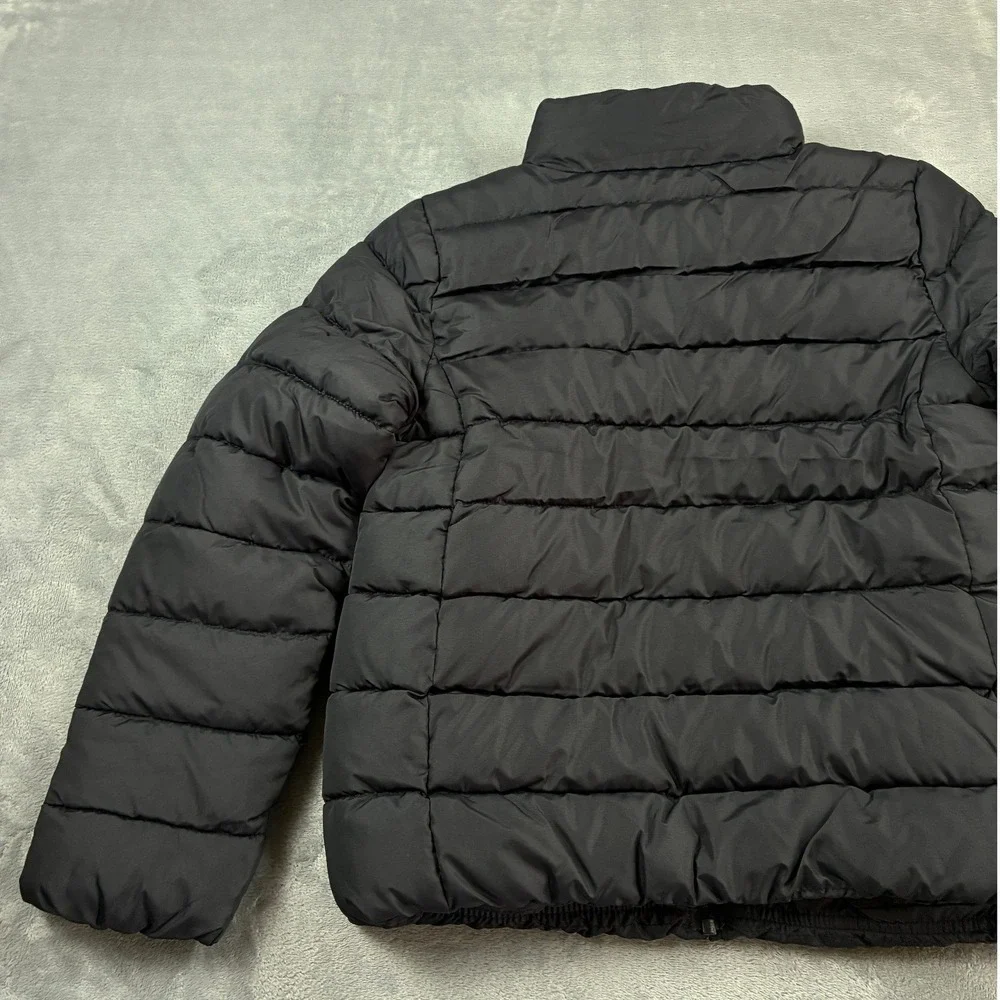 NWT The Childrens Place Kids Black Puffer Jacket Water Resistant Size L 10/12